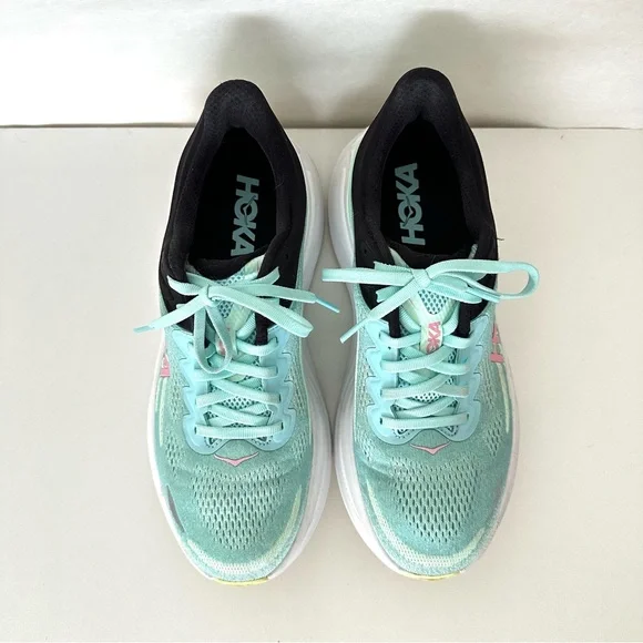 Hoka Bondi 9 Blue Spark/ Mint Flourite Women’s 9.5 - Picture 3 of 7